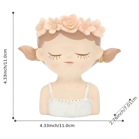 Lot of 2 Adorable resin planter - Picture 4 of 4